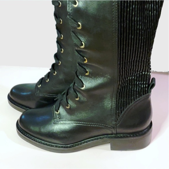 Louise et Cie “Voshell” Tall Lace-Up Leather Riding Boots NWT Women’s Size 7 - Picture 5 of 8